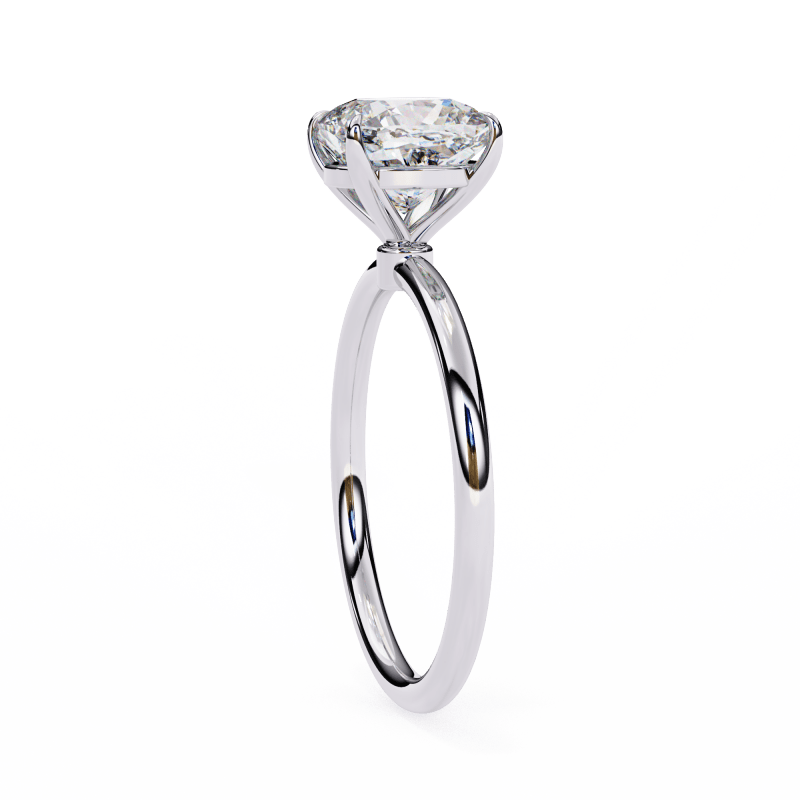 Reverra 14K Gold Cushion & Round Lab Grown Diamond Solitaire Engagement Ring for Women, CTTW-2.65 - Reverra Jewels Inc.