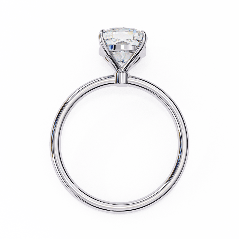 Reverra 14K Gold Cushion & Round Lab Grown Diamond Solitaire Engagement Ring for Women, CTTW-2.65 - Reverra Jewels Inc.