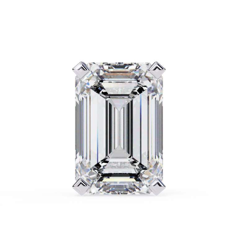 Reverra 14K Gold Emerald Lab Grown Diamond 4 Prong Stud Earrings For Women, CTTW-2.34 - Reverra Jewels Inc.