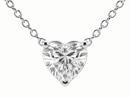 Reverra 14K Gold Heart Cut Lab Grown Diamond Spark Heart Pendant CTTW-1.5 - Reverra Jewels Inc.