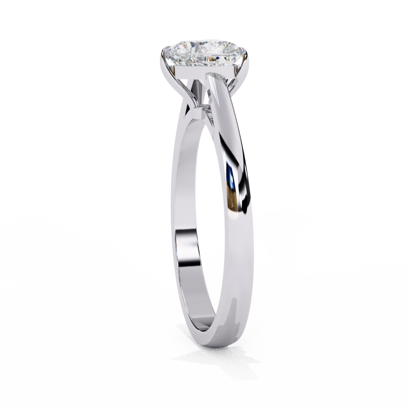 Reverra 14K Gold Heart Lab Grown Diamond Solitaire Elegant Classic Engagement Ring for Women, CTTW-0.83 - Reverra Jewels Inc.