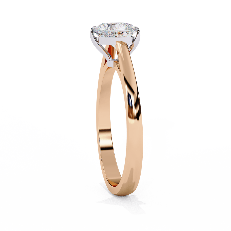 Reverra 14K Gold Heart Lab Grown Diamond Solitaire Elegant Classic Engagement Ring for Women, CTTW-0.83 - Reverra Jewels Inc.