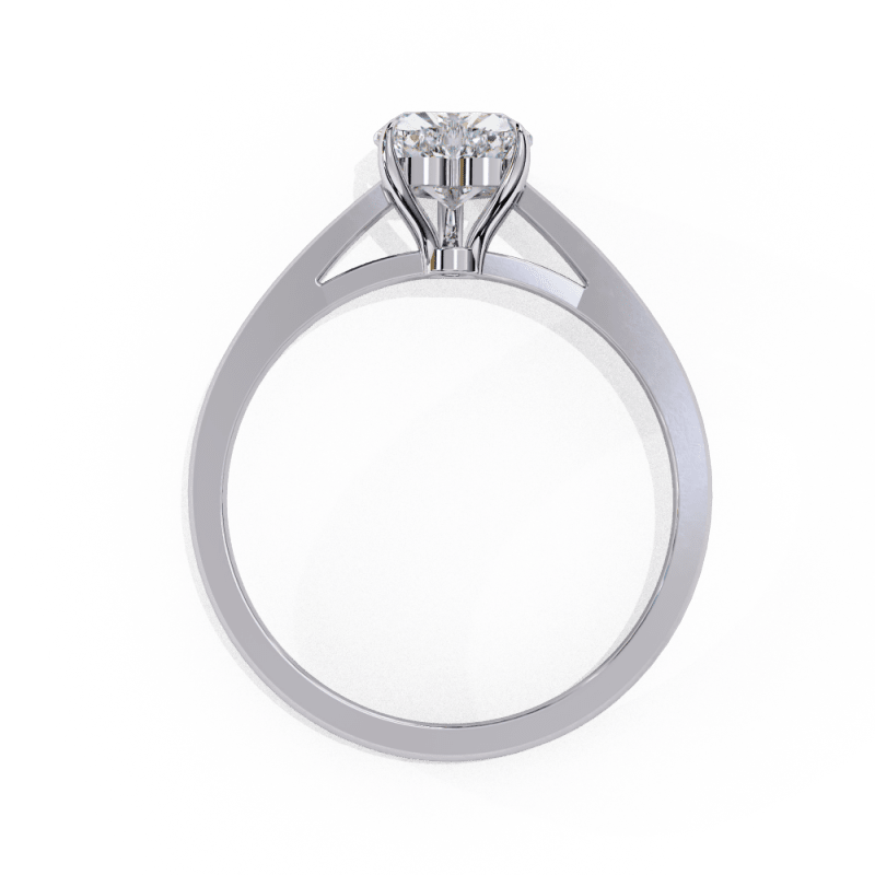 Reverra 14K Gold Heart Lab Grown Diamond Solitaire Elegant Classic Engagement Ring for Women, CTTW-0.83 - Reverra Jewels Inc.