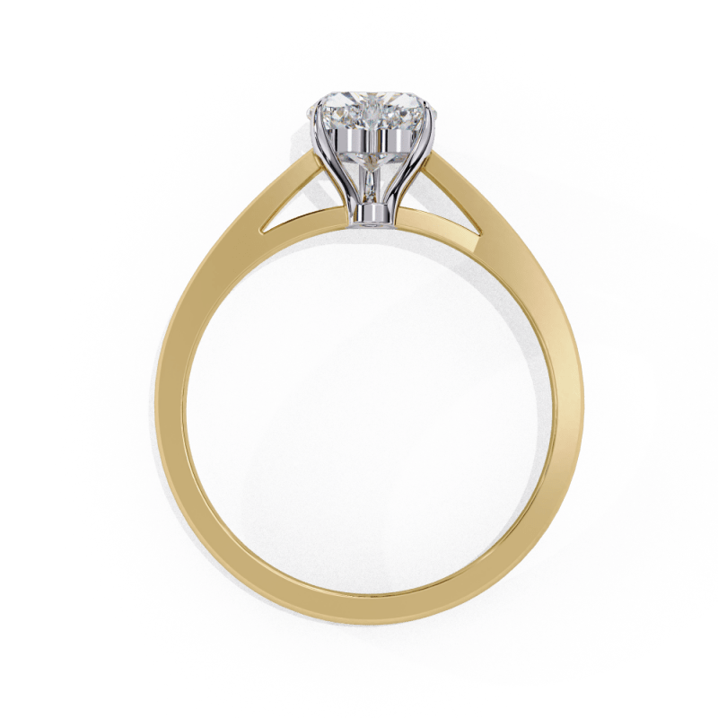 Reverra 14K Gold Heart Lab Grown Diamond Solitaire Elegant Classic Engagement Ring for Women, CTTW-0.83 - Reverra Jewels Inc.