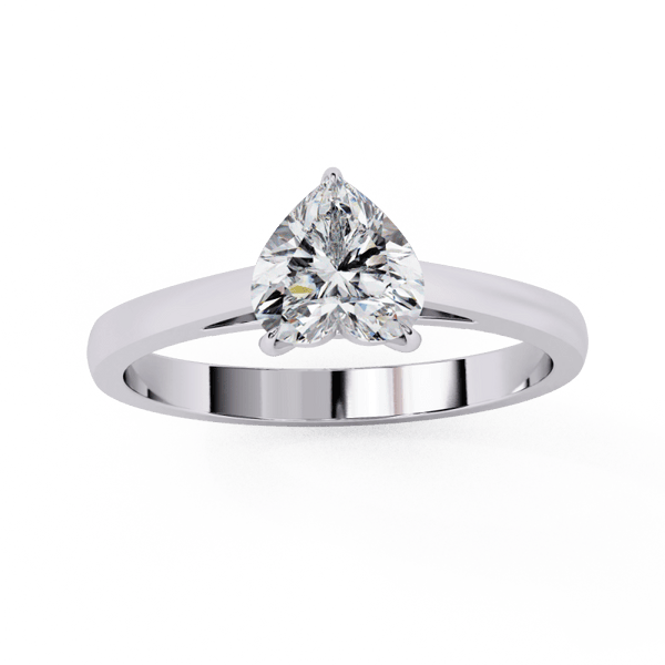 Reverra 14K Gold Heart Lab Grown Diamond Solitaire Elegant Classic Engagement Ring for Women, CTTW-0.83 - Reverra Jewels Inc.