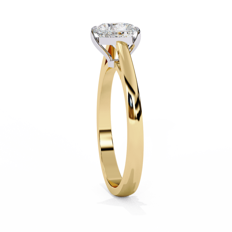 Reverra 14K Gold Heart Lab Grown Diamond Solitaire Elegant Classic Engagement Ring for Women, CTTW-0.83 - Reverra Jewels Inc.