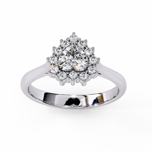 Reverra 14K Gold Heart & Round Lab Grown Diamond Engagement Ring for Women, CTTW-2.06 - Reverra Jewels Inc.