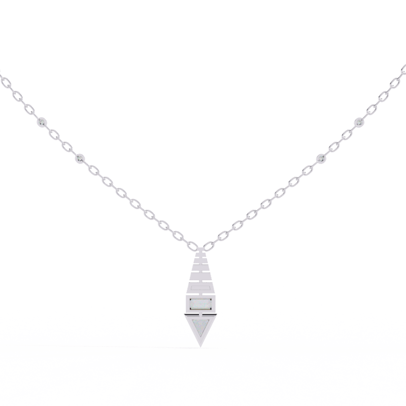 Reverra 14K Gold Irregular Lab Grown Diamond Geometric Pendant For Women, CTTW-0.63 - Reverra Jewels Inc.