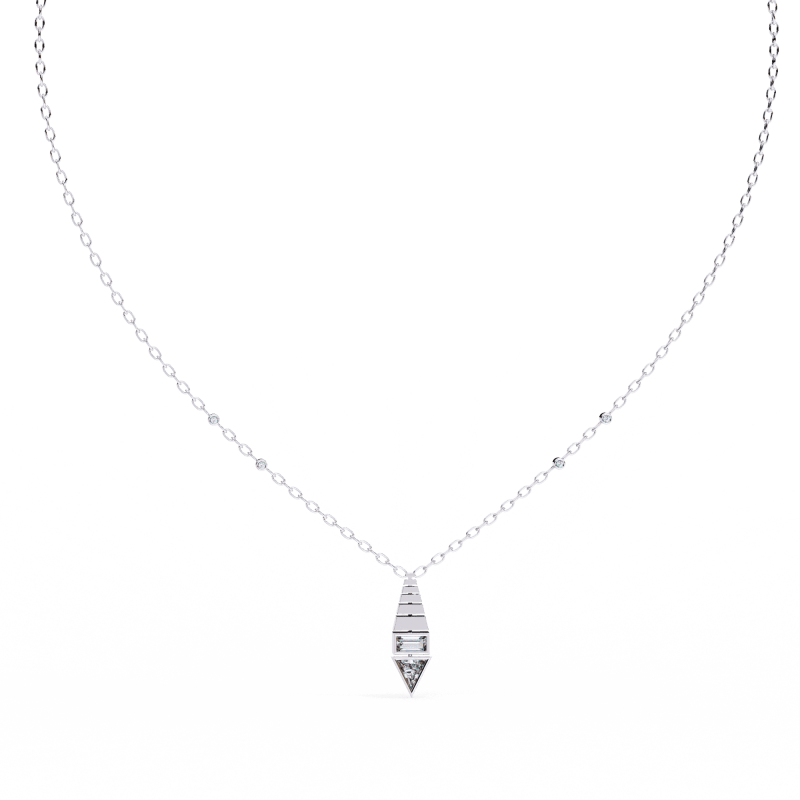 Reverra 14K Gold Irregular Lab Grown Diamond Geometric Pendant For Women, CTTW-0.63 - Reverra Jewels Inc.