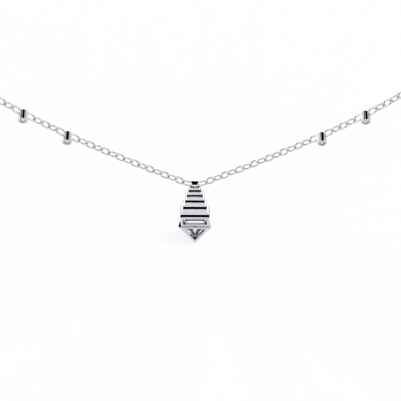 Reverra 14K Gold Irregular Lab Grown Diamond Geometric Pendant For Women, CTTW-0.63 - Reverra Jewels Inc.