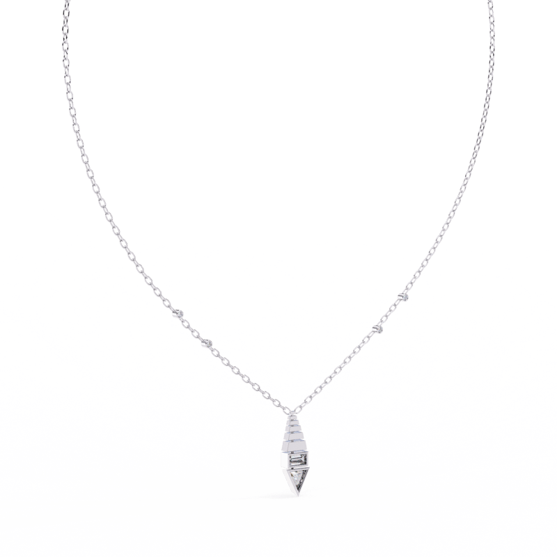 Reverra 14K Gold Irregular Lab Grown Diamond Geometric Pendant For Women, CTTW-0.63 - Reverra Jewels Inc.