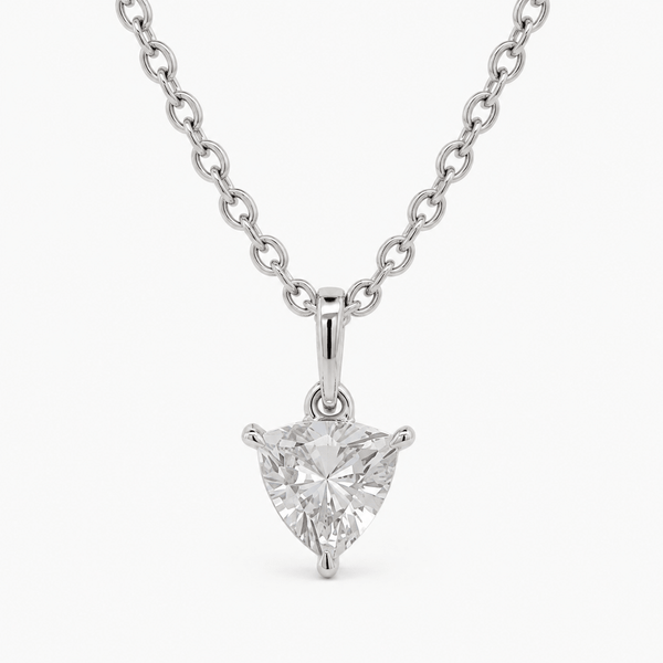Reverra 14K Gold Lab Grown Diamond Classic Shape Pendant For Women - Reverra Jewels Inc.