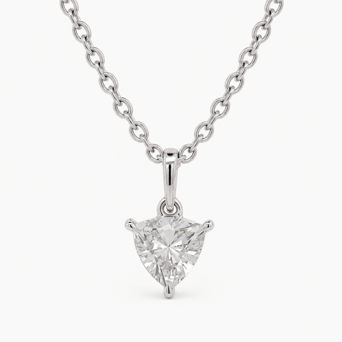 Reverra 14K Gold Lab Grown Diamond Classic Shape Pendant For Women - Reverra Jewels Inc.