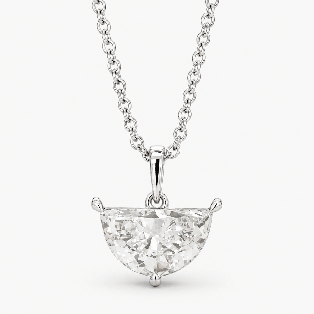 Reverra 14K Gold Lab Grown Diamond Classic Shape Pendant For Women - Reverra Jewels Inc.