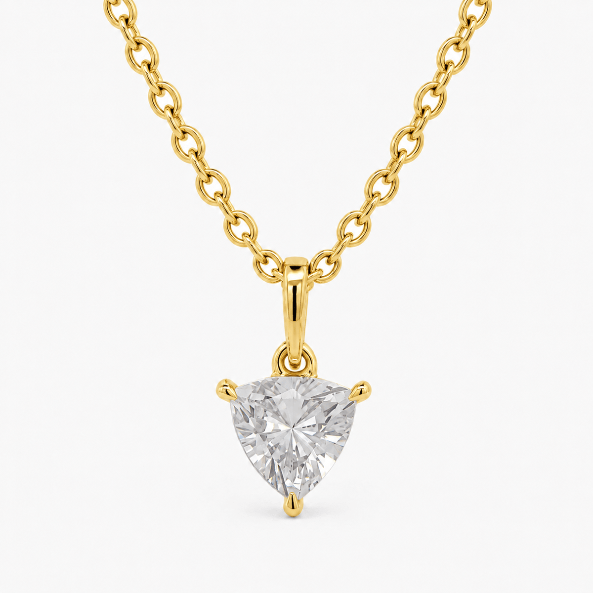 Reverra 14K Gold Lab Grown Diamond Classic Shape Pendant For Women - Reverra Jewels Inc.