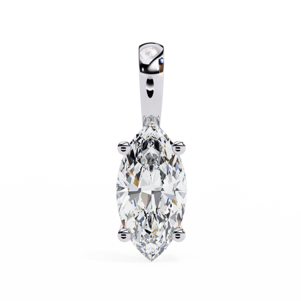 Reverra 14K Gold Lab Grown Diamond Solitaire Pendant For Women, CTTW-0.93 - Reverra Jewels Inc.