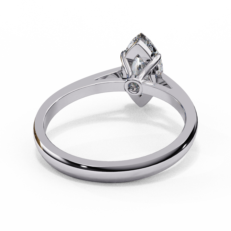 Reverra 14K Gold Marquise Lab Grown Diamond Solitaire Classic Engagement Ring for Women, CTTW-0.86 - Reverra Jewels Inc.