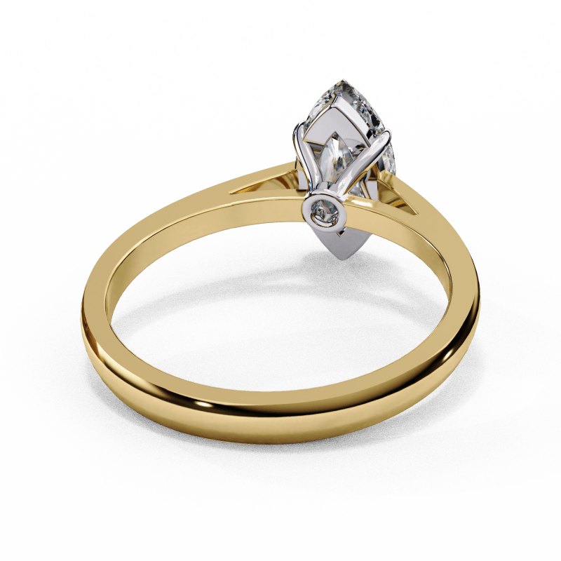 Reverra 14K Gold Marquise Lab Grown Diamond Solitaire Classic Engagement Ring for Women, CTTW-0.86 - Reverra Jewels Inc.