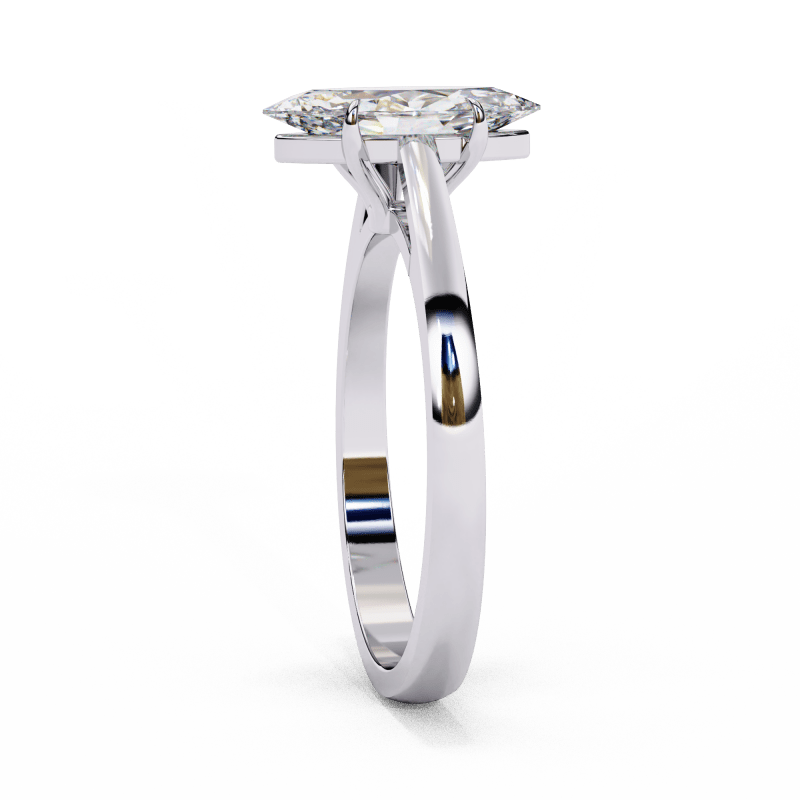 Reverra 14K Gold Marquise Lab Grown Diamond Solitaire Classic Engagement Ring for Women, CTTW-0.86 - Reverra Jewels Inc.