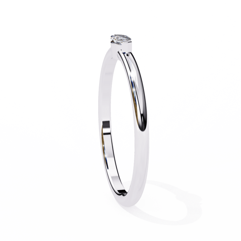 Reverra 14K Gold Marquise Lab Grown Diamond Solitaire Engagement Ring for Women, CTTW-0.1 - Reverra Jewels Inc.