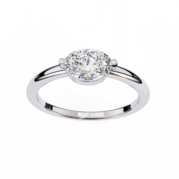 Reverra 14K Gold Oval Lab Grown Diamond Solitaire Engagement Ring for Women, CTTW-0.86 - Reverra Jewels Inc.
