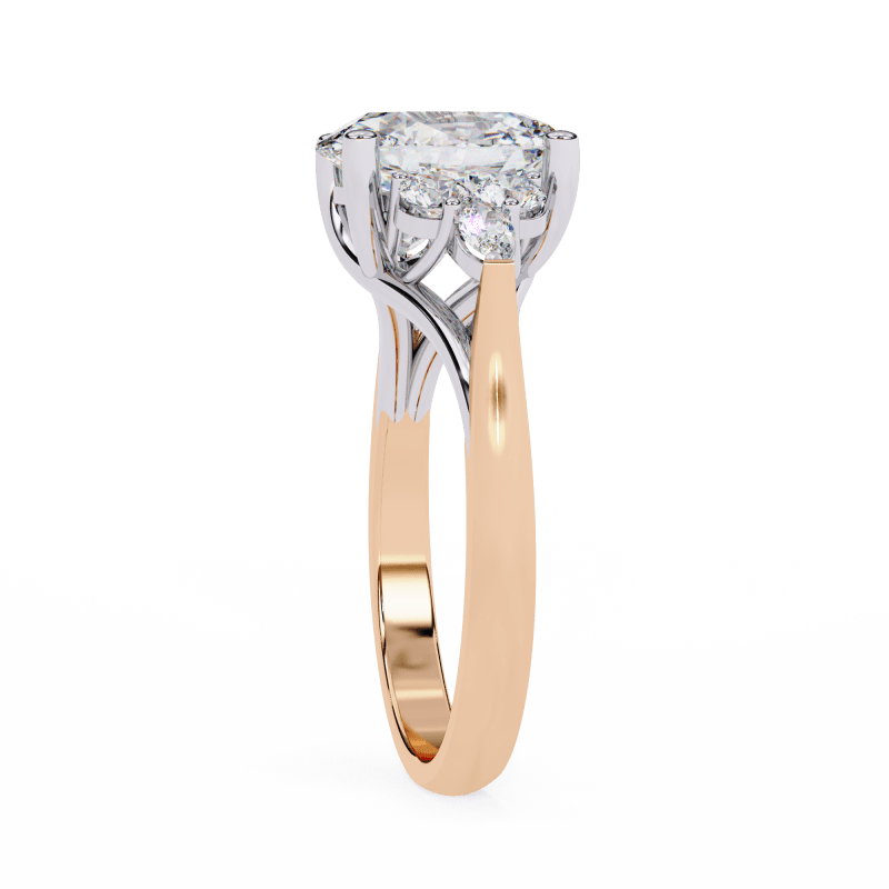 Reverra 14K Gold Oval, Marquise & Round Lab Grown Diamond Engagement Ring for Women, CTTW-2.51 - Reverra Jewels Inc.