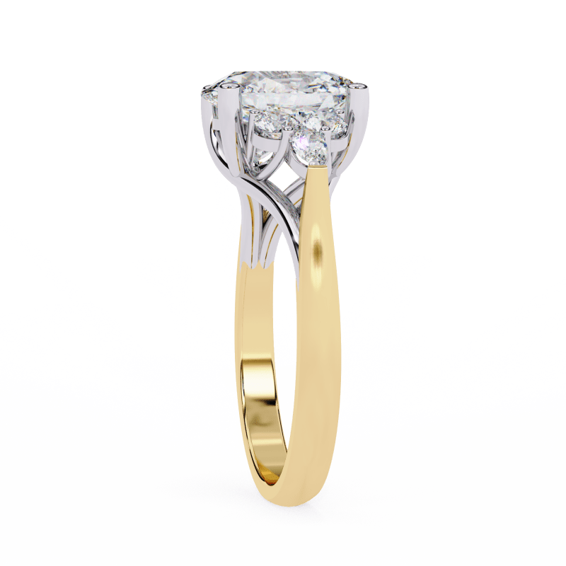 Reverra 14K Gold Oval, Marquise & Round Lab Grown Diamond Engagement Ring for Women, CTTW-2.51 - Reverra Jewels Inc.
