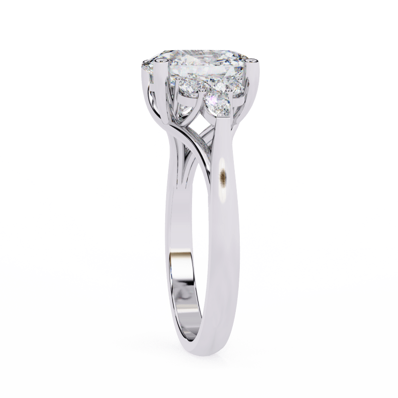Reverra 14K Gold Oval, Marquise & Round Lab Grown Diamond Engagement Ring for Women, CTTW-2.51 - Reverra Jewels Inc.