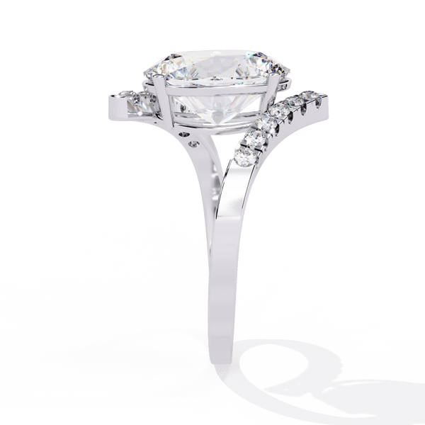 Reverra 14K Gold Oval & Round Lab Grown Diamond Open Twist Engagement Ring for Women, CTTW-2.41 - Reverra Jewels Inc.
