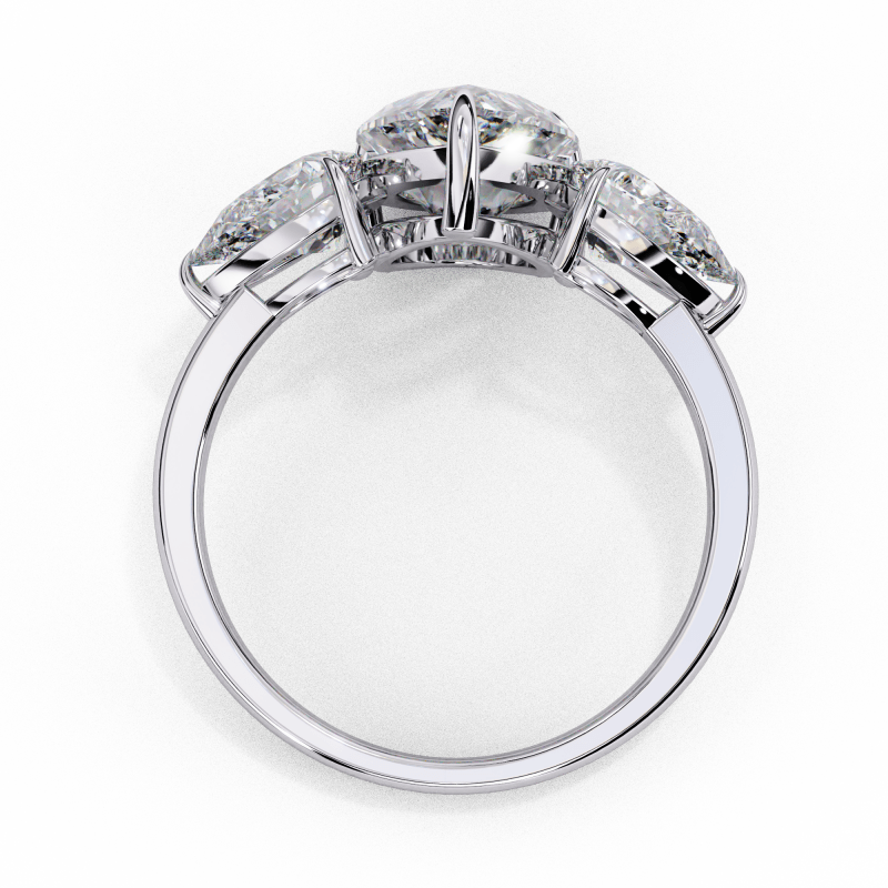 Reverra 14K Gold Pear Lab Grown Diamond Engagement Ring for Women, CTTW-2.97 - Reverra Jewels Inc.