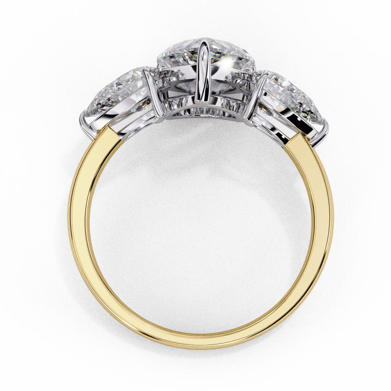 Reverra 14K Gold Pear Lab Grown Diamond Engagement Ring for Women, CTTW-2.97 - Reverra Jewels Inc.