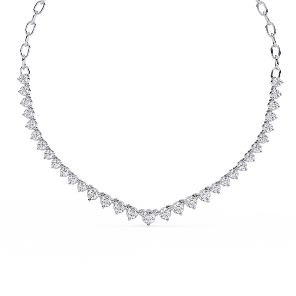 Reverra 14K Gold Pear Lab Grown Diamond Graduating Necklace for Women, CTTW-1.29 - Reverra Jewels Inc.