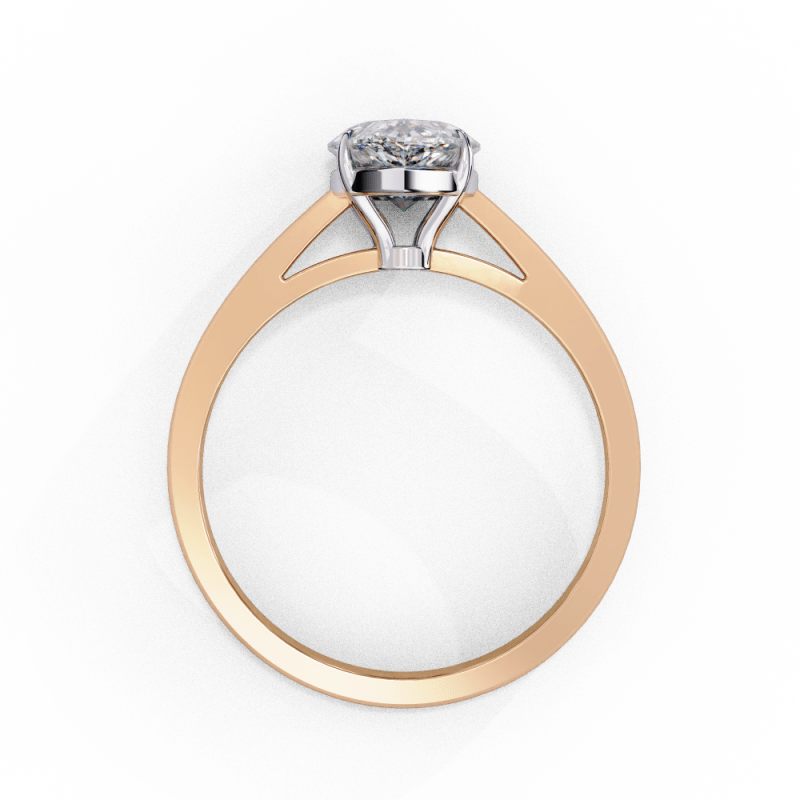 Reverra 14K Gold Pear Lab Grown Diamond Solitaire Elegant Classic Engagement Ring for Women, CTTW-1.3 - Reverra Jewels Inc.