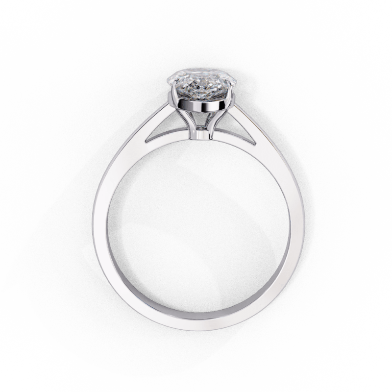 Reverra 14K Gold Pear Lab Grown Diamond Solitaire Elegant Classic Engagement Ring for Women, CTTW-1.3 - Reverra Jewels Inc.