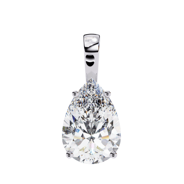 Reverra 14K Gold Pear Lab Grown Diamond Solitaire Pendant For Women, CTTW-2.06 - Reverra Jewels Inc.