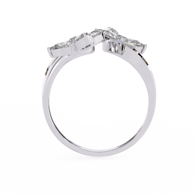 Reverra 14K Gold Pear & Round Lab Grown Diamond Butterfly Engagement Ring for Women, CTTW-0.99 - Reverra Jewels Inc.