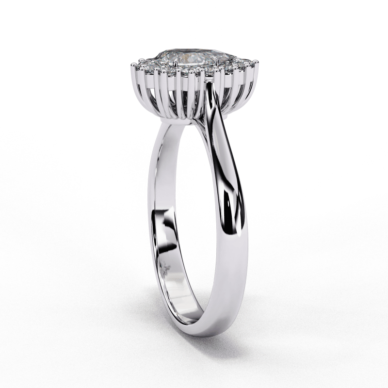 Reverra 14K Gold Pear & Round Lab Grown Diamond Engagement Ring for Women, CTTW-2.04 - Reverra Jewels Inc.