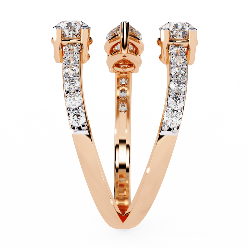 Reverra 14K Gold Pear & Round Lab Grown Diamond Pear Double Halo Engagement Ring for Women, CTTW-1.34 - Reverra Jewels Inc.