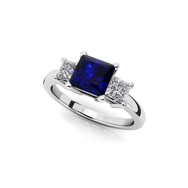 Reverra 14K Gold Princess IGI Certified Lab Diamond 3 Stone Gems Ring, CTTW-1.23 - Reverra Jewels Inc.