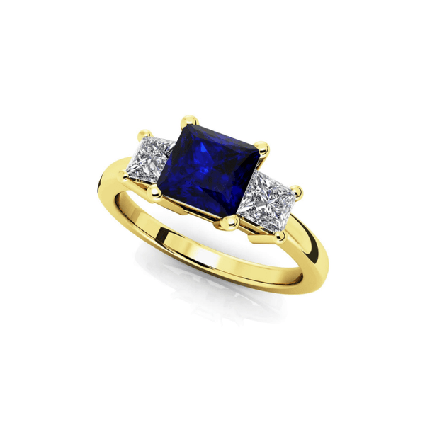 Reverra 14K Gold Princess IGI Certified Lab Diamond 3 Stone Gems Ring, CTTW-1.23 - Reverra Jewels Inc.