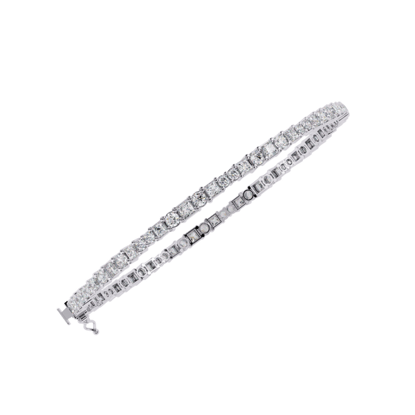 Reverra 14K Gold Princess Lab Grown Diamond Classic Tennis Bracelet for Women, CTTW-2.05 - Reverra Jewels Inc.