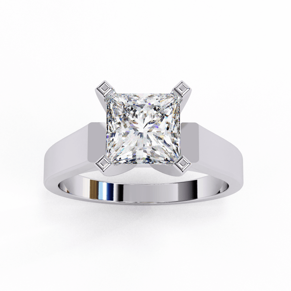 Reverra 14K Gold Princess Lab Grown Diamond Solitaire Engagement Ring for Women, CTTW-1.72 - Reverra Jewels Inc.