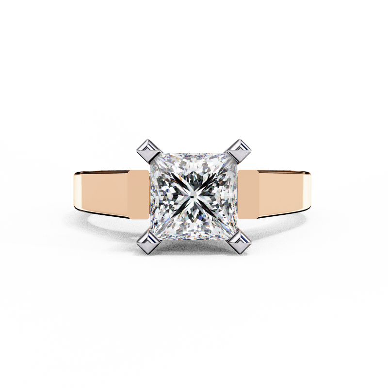 Reverra 14K Gold Princess Lab Grown Diamond Solitaire Engagement Ring for Women, CTTW-1.72 - Reverra Jewels Inc.