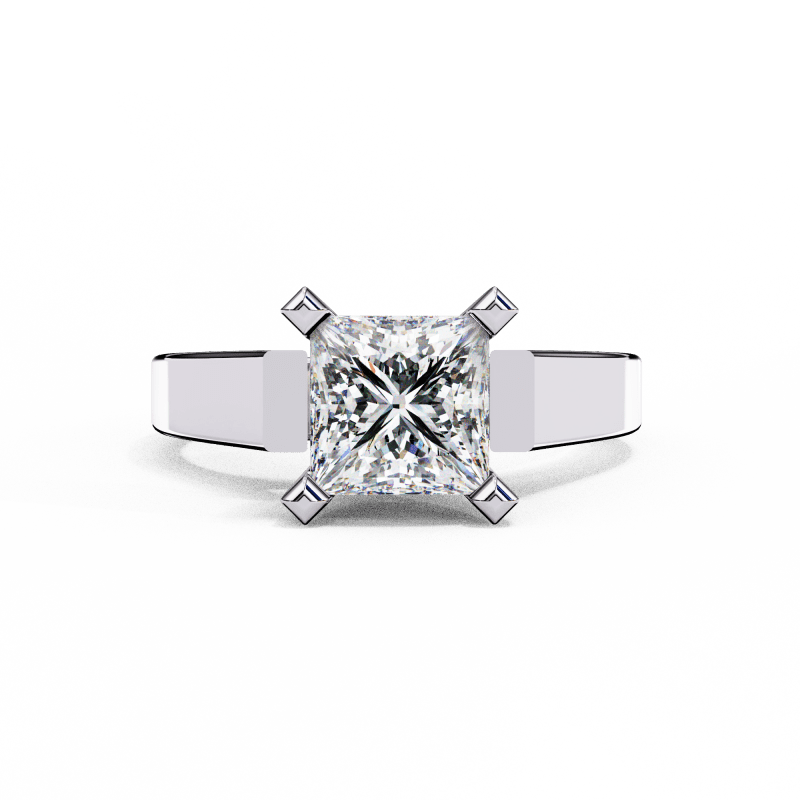 Reverra 14K Gold Princess Lab Grown Diamond Solitaire Engagement Ring for Women, CTTW-1.72 - Reverra Jewels Inc.