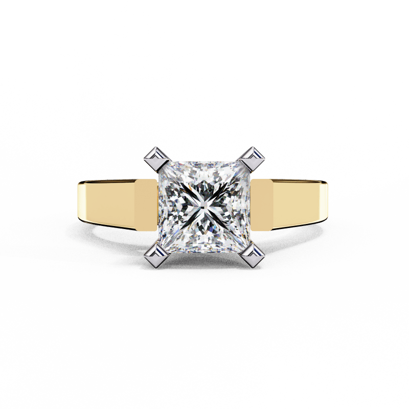 Reverra 14K Gold Princess Lab Grown Diamond Solitaire Engagement Ring for Women, CTTW-1.72 - Reverra Jewels Inc.