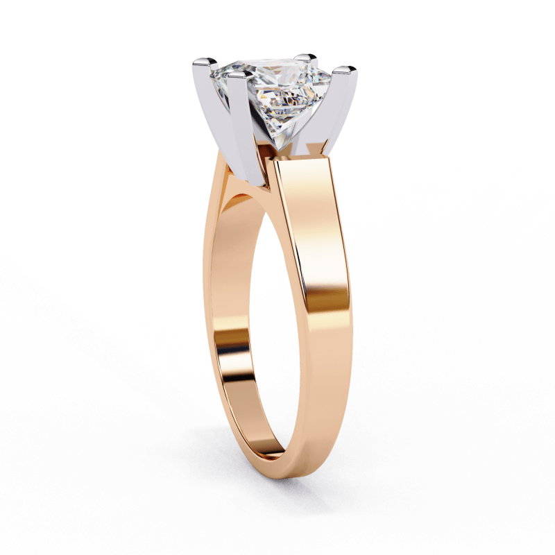 Reverra 14K Gold Princess Lab Grown Diamond Solitaire Engagement Ring for Women, CTTW-1.72 - Reverra Jewels Inc.
