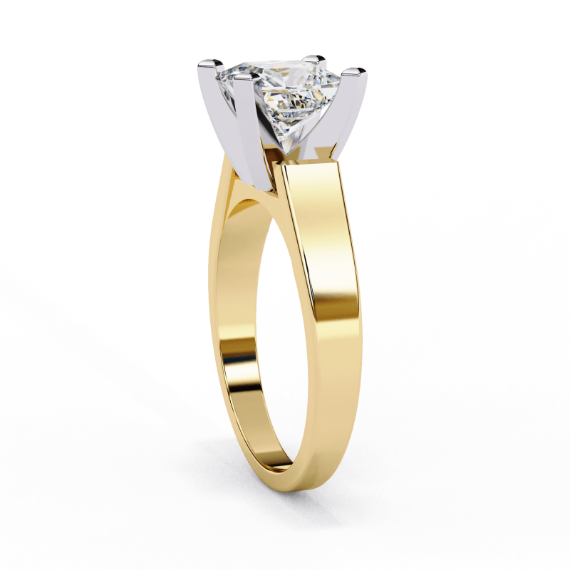 Reverra 14K Gold Princess Lab Grown Diamond Solitaire Engagement Ring for Women, CTTW-1.72 - Reverra Jewels Inc.