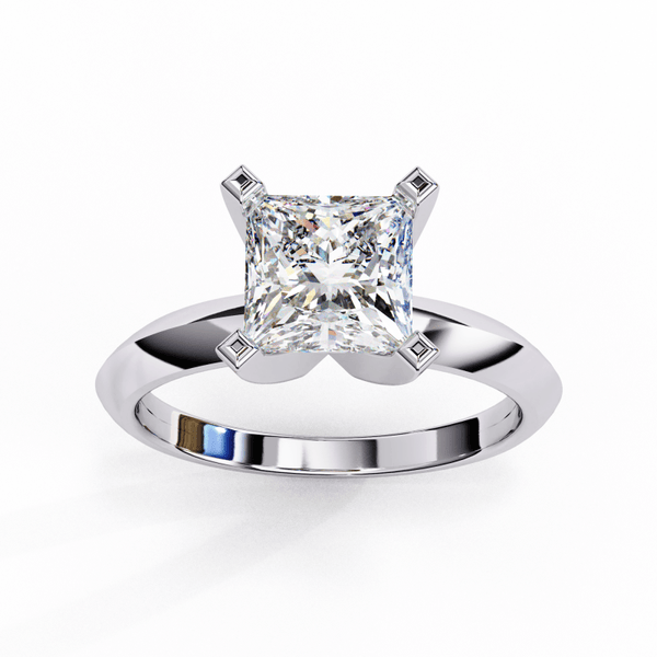Reverra 14K Gold Princess lan-Grown Diamond Two-Tone Gold Solitaire Engagement Ring for Women, CTTW-1.72 - Reverra Jewels Inc.