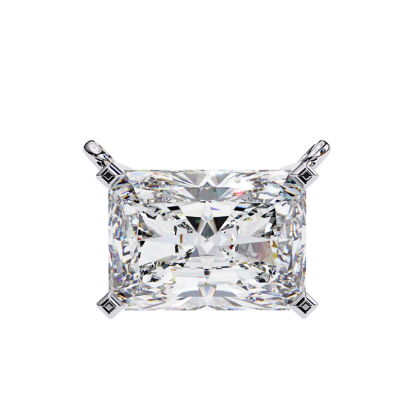 Reverra 14K Gold Radiant Lab Grown Diamond Solitaire Pendant For Women, CTTW-1.95 - Reverra Jewels Inc.
