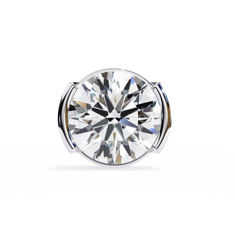 Reverra 14K Gold Round Bar-Set Lab Grown Diamond Stud Earrings For Women, CTTW-2.57 - Reverra Jewels Inc.